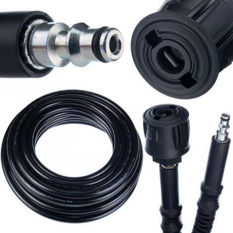 Extensi贸n de manguera de alta presi贸n de 10 m con conexi贸n r谩pida QC Lavor para hidrolimpiadora.