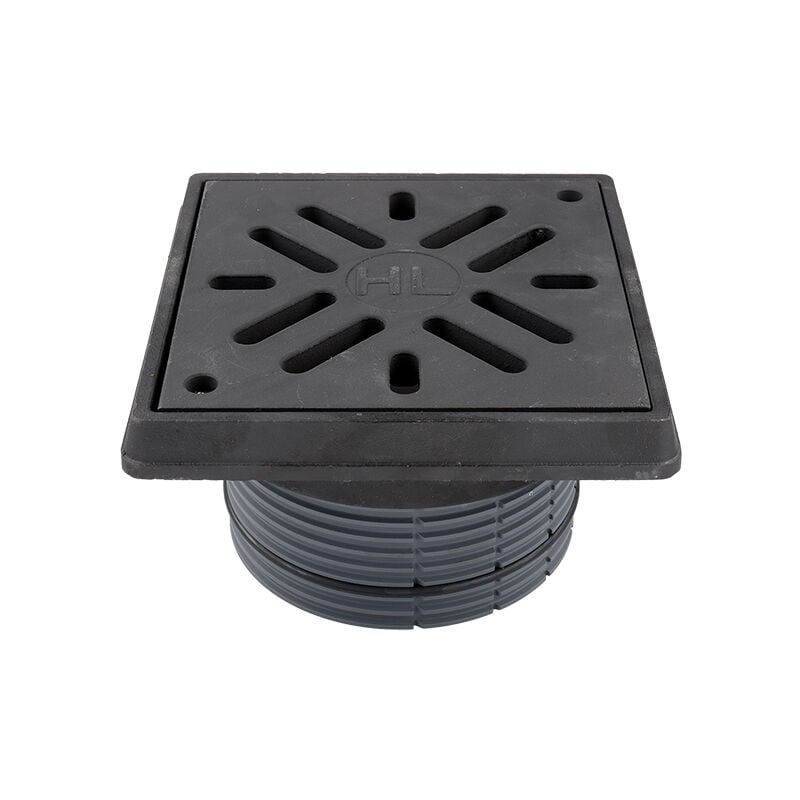 Extension avec cadre en fonte et grille d 195mm/260x260mm/226x226, (à visser)