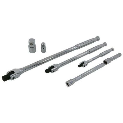 EXTENSION BAR 3PC 1/2"" 1/4"" 3/8"" FLEXI HEAD KNUCKLE BREAKER HEAVY DUTY CT5557