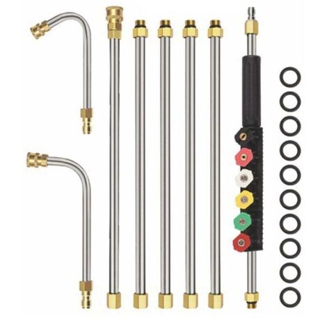 Extension bars for pressure washer, 4000PSI Telescopic Replacement Lance Tips Cleaning Tools for Washing Roof Windows - Optional Set
