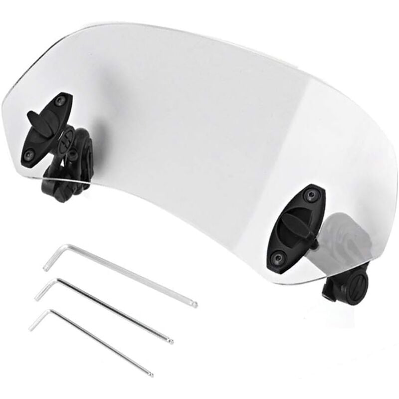 Ersandy - Extension Bulle Moto, Extension Pare Brise Moto Universel Moto Clip Réglable Pare-Brise-Vent Accessoires de Pare-Brise