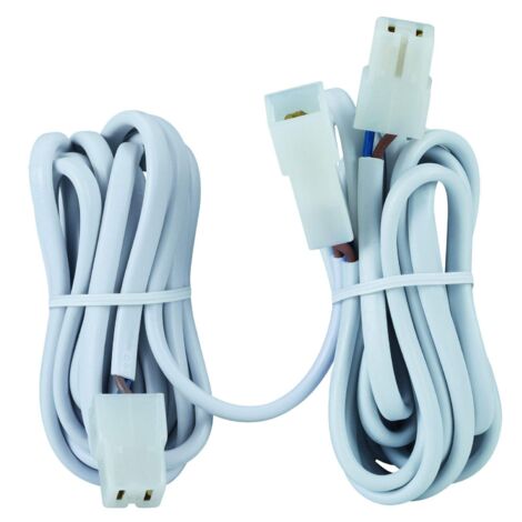 Extension cord for 2 x 12 V recessed lights Plug-in connections, 2 x 2 m
