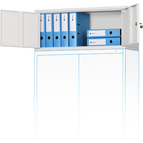Extension d'armoire EWA, 900 x 380 x 400 mm, gris