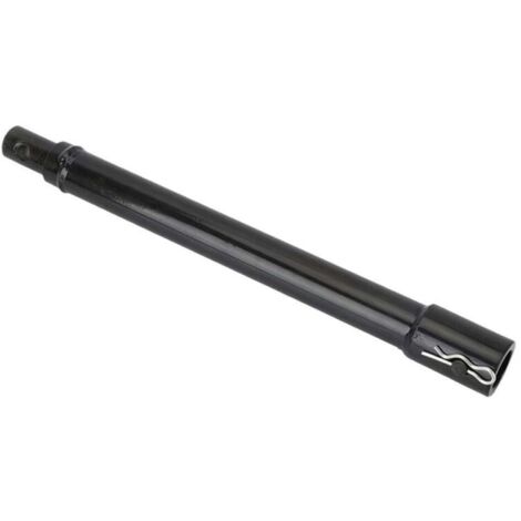 Extensión de barrena de gasolina de 30 cm, acero, pintada de negro, conexión enchufable con perno de seguridad