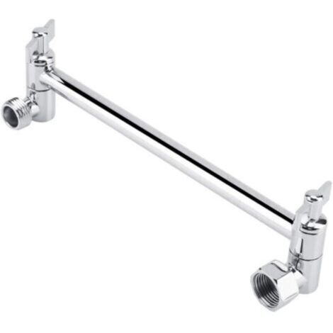 Extension de bras de douche avec accessoires, Réglable Fixation murale Bras de douche en laiton Pour salle de bain Inférieure avec Accessoire Salle de Bain Chromé