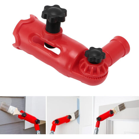 Extensión de brocha multi-ajustable: extensión universal de ABS con rotación de 160° para rodillos y brochas de pintura.