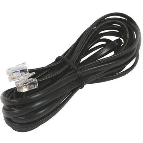 Extensión de cable de teléfono Fanton, 3 M 4-Conductor 6/4 Negro 21281