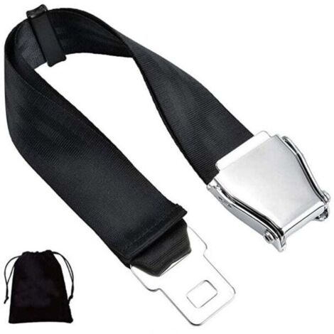 Extension de ceinture de sécurité pour avion, Pièces de ceinture de sécurité pour avions réglables universelles avec boucle en acier inoxydable Clip 20 - 80 CM