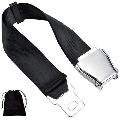 Extension de ceinture de sécurité pour avion, Pièces de ceinture de sécurité pour avions réglables universelles avec boucle en acier inoxydable Clip 20 - 80 CM