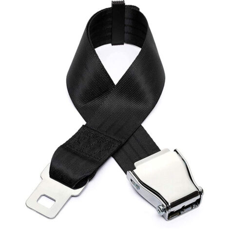 Extension de ceinture de sécurité pour avion, Pièces de ceinture de sécurité pour avions réglables universelles avec boucle en acier inoxydable Clip 50-80 CM Airlines for Travel by Kayear