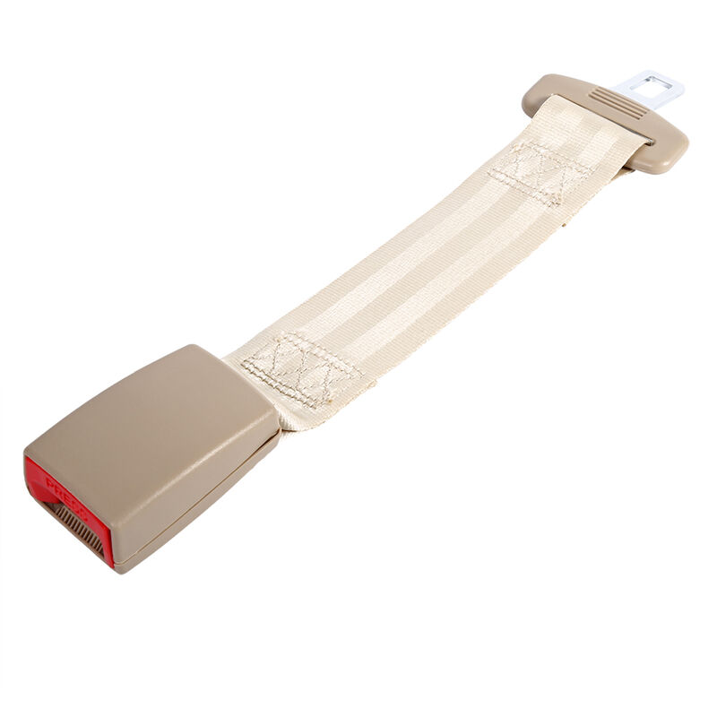 Tonysa Extension de ceinture de sécurité universelle pour ceinture de sécurité avec boucle beige