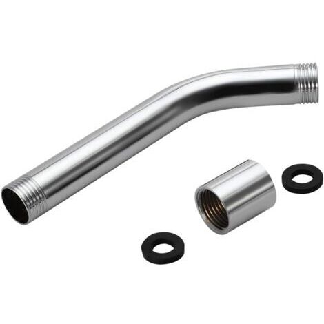 Extensión de ducha, brazo de ducha de acero inoxidable resistente al óxido y al desgaste con manguera larga y accesorios de baño (15 cm)