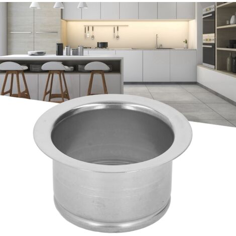 Extensión de fregadero de acero inoxidable 304 – 114 mm x 60 mm. Brida de reparación para trituradora de residuos – Juego de piezas de repuesto de fácil instalación.
