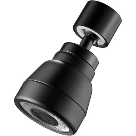 Extensión de grifo giratoria de 360°, 3 modos, aireador de grifo, adaptador de grifo (negro, versión corta)