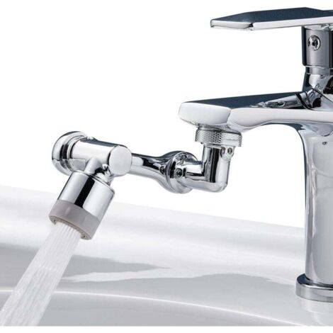 Extensión de grifo giratoria multifuncional, extensión de grifo de latón de 1080°, adaptador de grifo ahorrador de agua, cabezal de grifo ajustable