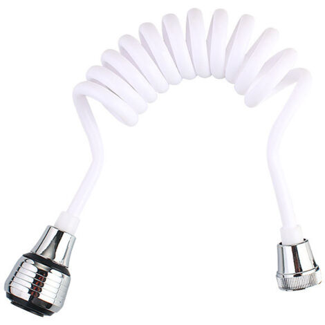 Extensión de grifo, rociador de grifo de fregadero extraíble, grifo de cocina doméstico alargado, grifo de agua espumoso retráctil portátil, cabezal de grifo de fregadero (blanco)