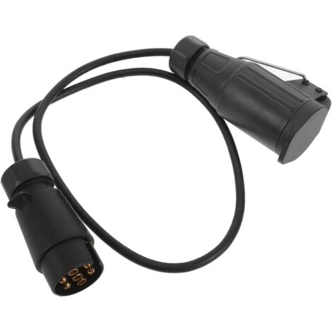 Extensión de luces para remolque, extensión de luces para remolque de alta resistencia de 7 pines con adaptador de 13 pines, ideal para caravanas y remolques.