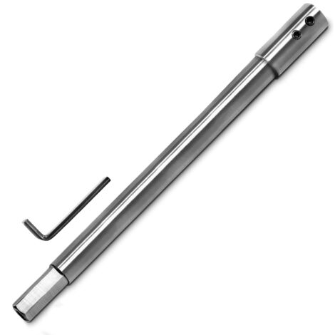 Extension de tarière extra longue de 254 mm, extension de foret de tarière de bateau accepte la tige de 12,7 mm,Rallonge pour foret entraînement hexagonal de 12,7 mm