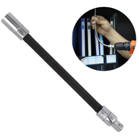[Extensión de trinquete] Mango flexible de 3/8", adaptable y antideslizante para espacios reducidos, uso industrial.