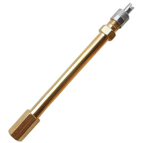 Extensión de válvula antirretorno de 12 cm con extractor - Carcasa - Extensión de válvula para neumáticos de coche, scooter, camión y bicicleta