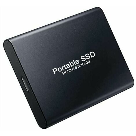 BRILLER Extension et mise à niveau Disque SSD mobile Disque SSD portable 12 To (Noir), kueatily