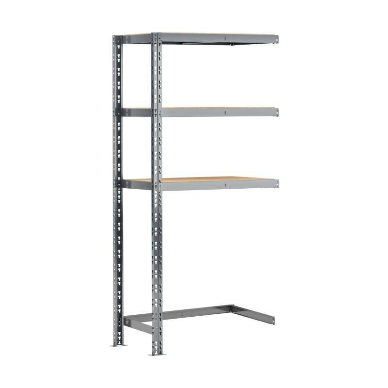 Modulo Storage - Extension étagère charge lourde modulö storage avec 3 plateaux de 70 cm de long (système extension)