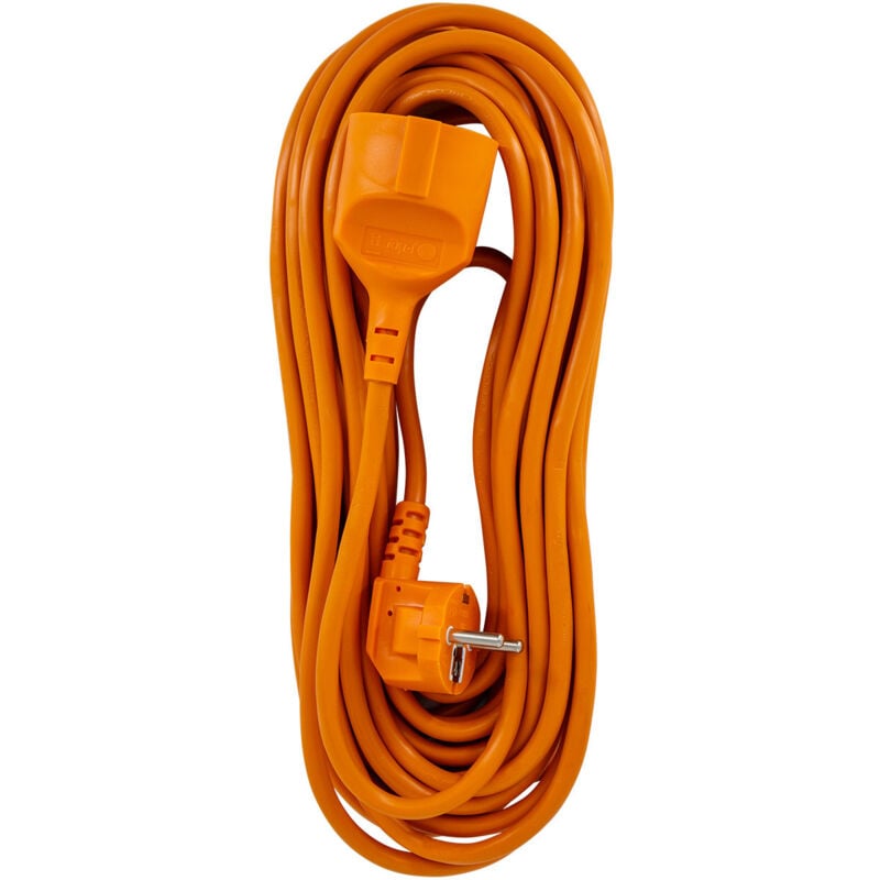 Rallonge 10m Prise/ fiche Schuko, Orange