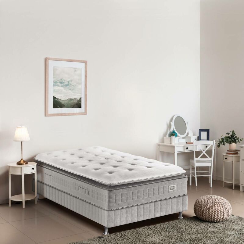 Simmons - Matelas EXTENSION - ressorts ensachés surmatelas mémoire de forme 90x200