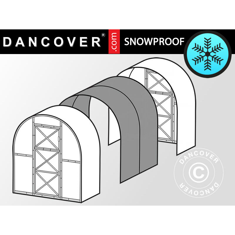 

Extensión para invernadero de policarbonato, Duo, 4m², 2x2m, Plateado