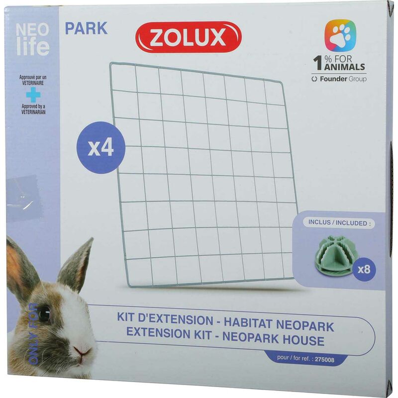 Zolux - Extension pour cage modulable pour lapin Park 1.84 m² Grilles