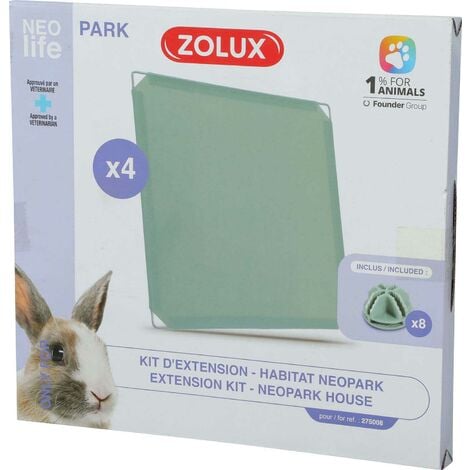 ZOLUX Extension pour cage modulable pour lapin Park 1.84 m² Panneaux pleins