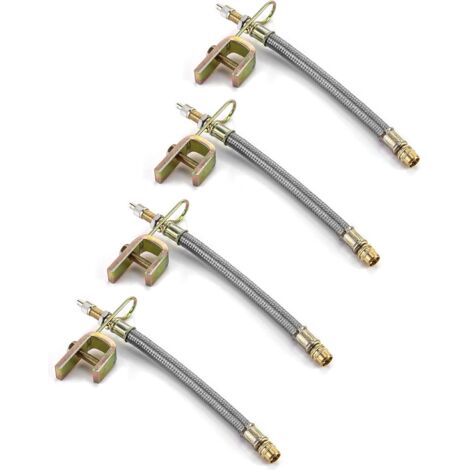 Extension Valve de Pneu, Pneu Valve Rallonge pour Pneu de Camion, Bus et Remorque, 18cm, Lot de 4