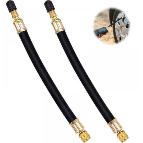 Extension Valve Pneu en Caoutchouc Rallonge Valve Pneu Flexible pour Voitures Camions Motos Vélos 150mm 2 Pièces
