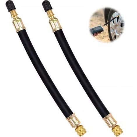 Extension Valve Pneu en Caoutchouc Rallonge Valve Pneu Flexible pour Voitures Camions Motos Vélos 150mm 2 Pièces