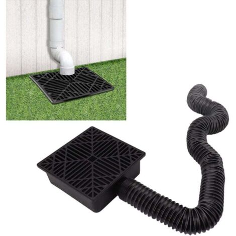 Extensiones de canaletas negras, bandeja de drenaje, extensión de canaleta de perfil bajo, extensión de canaleta con bandeja de drenaje