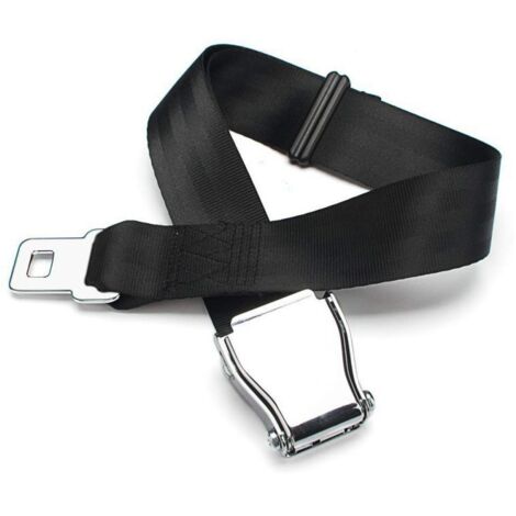Extensor de cinturón de seguridad para avión - Extensión ajustable - Clip metálico resistente - Para embarazadas, pasajeros con sobrepeso y adultos - Accesorio para viajes en avión.