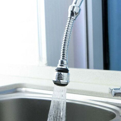 Extensor de grifo de cocina KZQ, aireador de grifo giratorio de 360°, paquete de 2, boquilla de extensión de grifo universal, modos de rociado que ahorran agua, protector contra salpicaduras, accesori