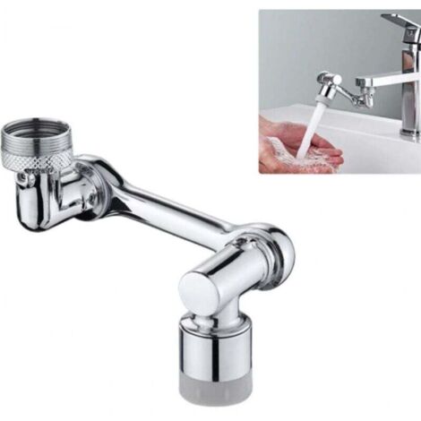 Extensor de grifo universal giratorio de 1080°, brazo robótico de gran ángulo, grifo con filtro universal a prueba de salpicaduras, grifo con 2 modos de salida de agua (modo dual)