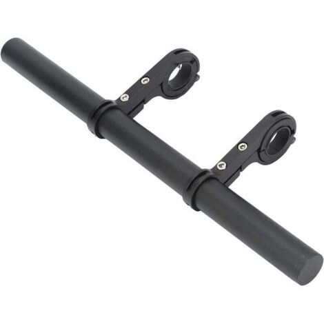 Extensor de manillar de bicicleta de 20 cm, soporte doble para faro de bicicleta de aleación de aluminio.