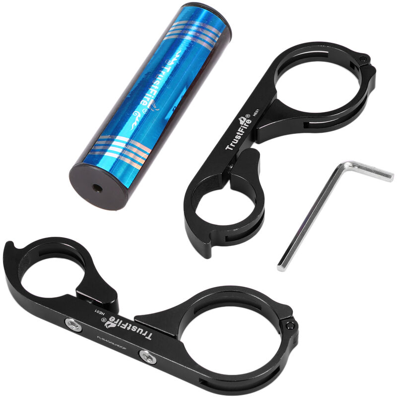 

Extensor de manillar doble de bicicleta con soporte de lampara de llave Allen para linternas de luces de bicicleta,Negro