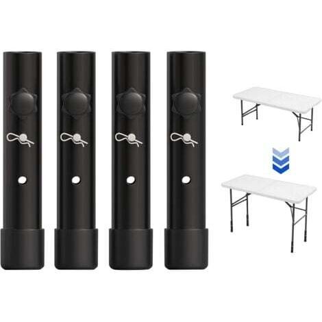 Extensor de patas de mesa (4 unidades), altura ajustable para patas curvas y rectas, altura de 20 cm.