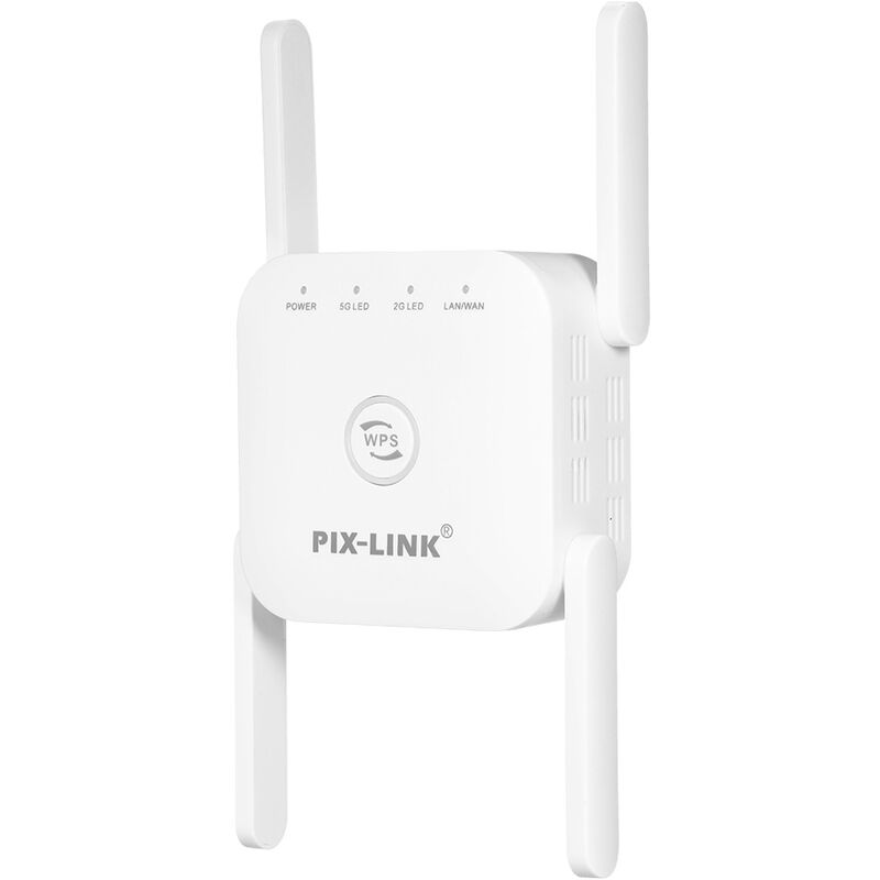 

Extensor de rango WiFi Repetidor inalambrico y modos AP / Banda dual 2.4G (hasta 300Mbps) y 5G (hasta 867Mbps) / 4 antenas Enchufe europeo blanco,