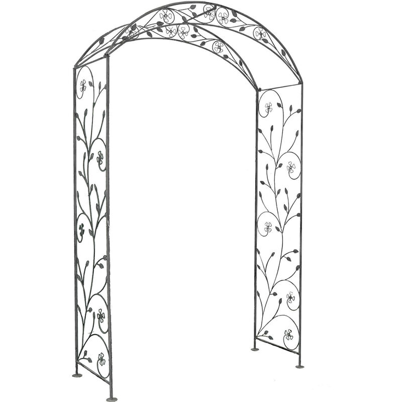 Gardeness - Extérieur fioriétéra arco jardin h230 cm avec structure en acier et décoration de fleurs jardin élite