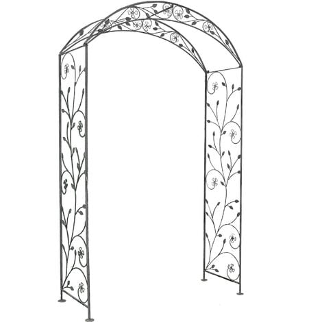 MAGAZZINI COSMA Extérieur fioriétéra arco jardin h230 cm avec structure en acier et décoration de fleurs jardin élite