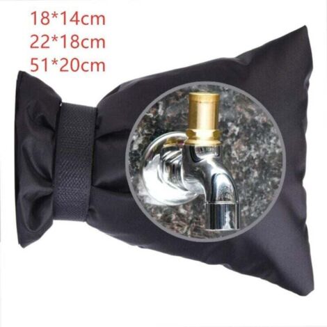 ExtéRieur Protection Robinet,Robinet de Jardin Housse, Épaisses Couverture Isotherme Thermique Anti-Gel/Neige/Pluie/Givre/Froid, pour Robinet de Jardin et Extérieur (1814cm)noir