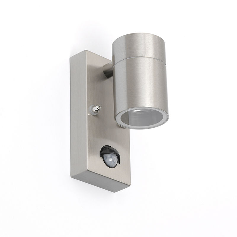 Outdoor Wall Light Steel IP44 with Motion Sensor - Solo