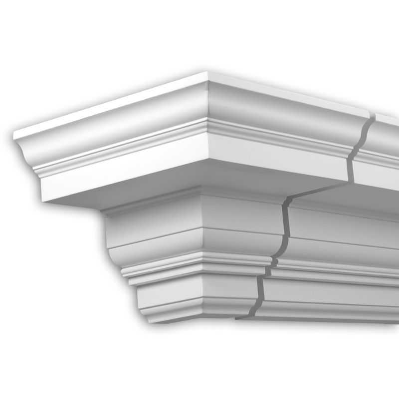 External angle joint element Profhome 401311 Facade moulding Corner element Facade element timeless classic design white