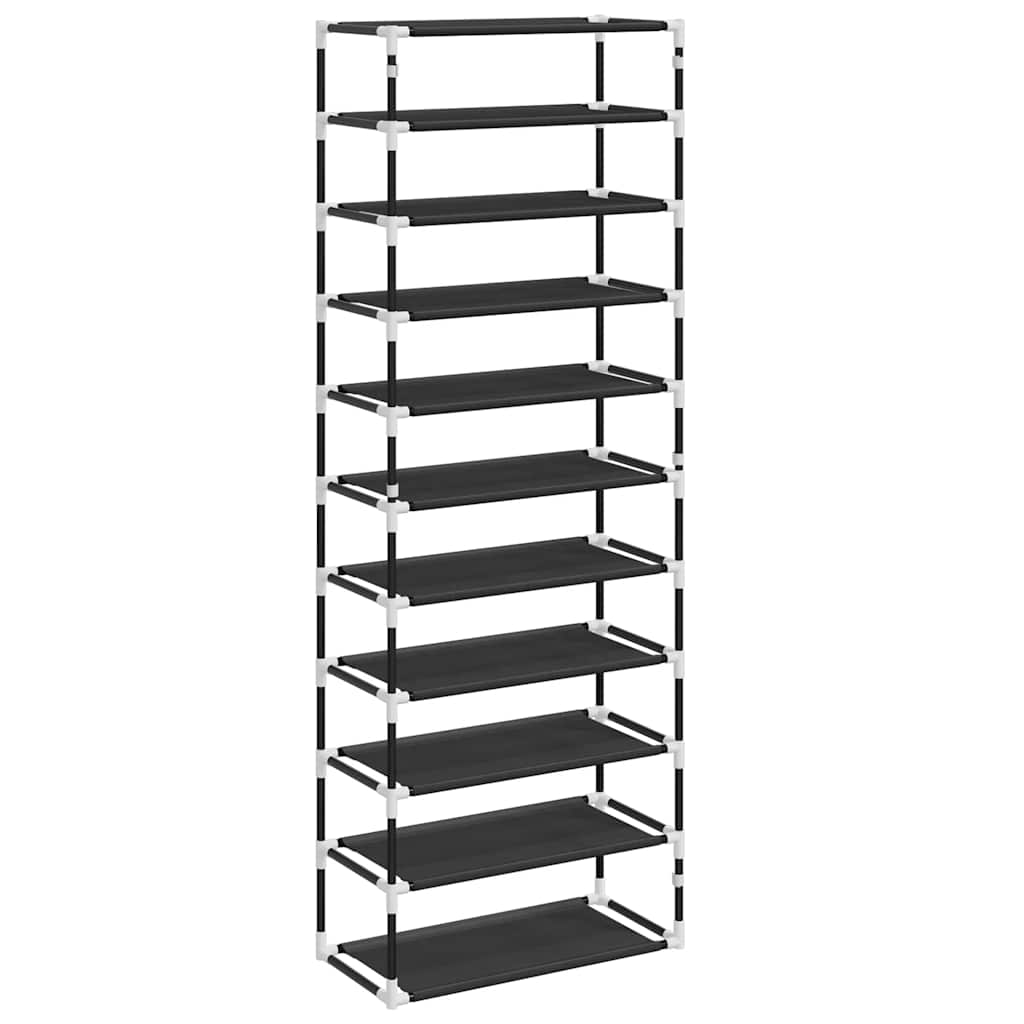 Schuhschrank Schwarz 60 x 30 x166 cm Stoff