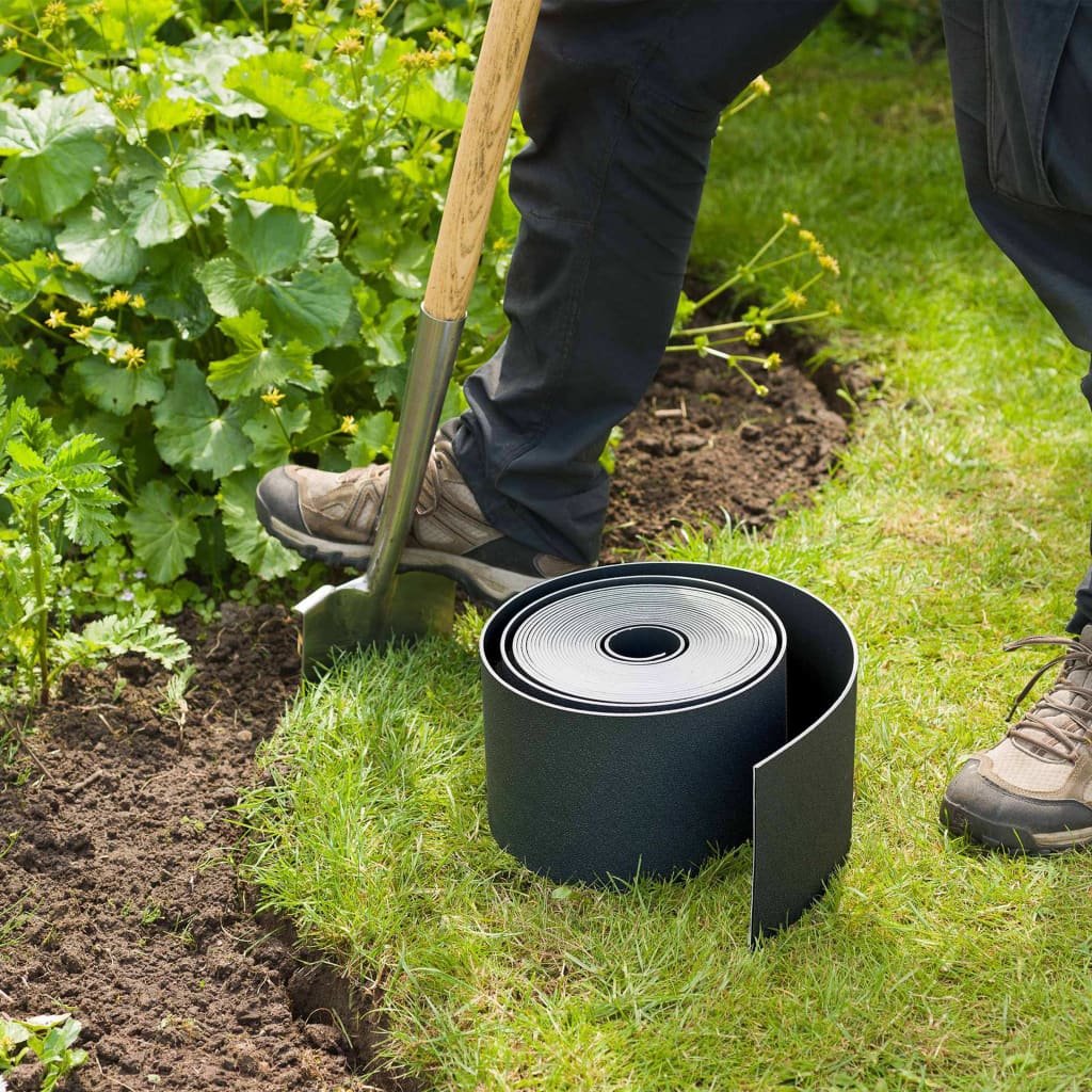 Nature Garten Randbegrenzung 0,15 x 10 m Schwarz