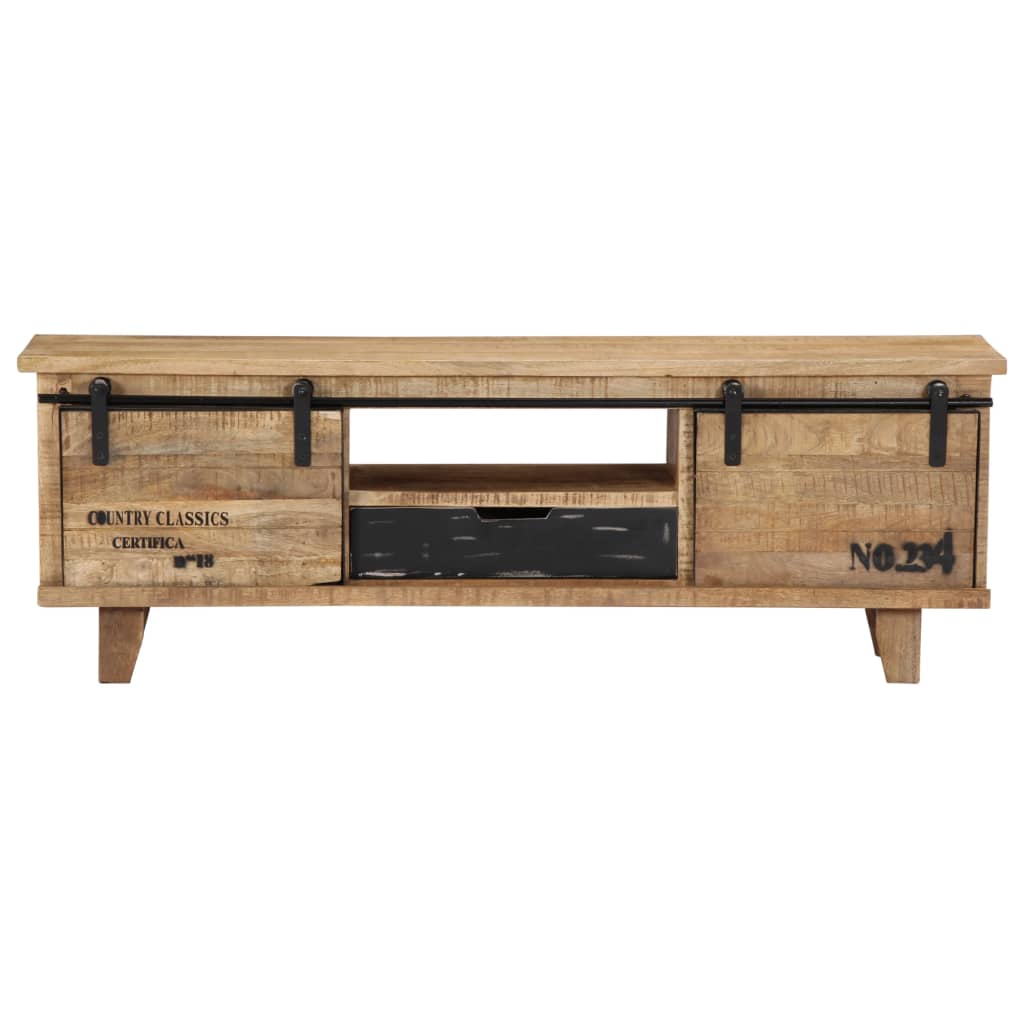 Meuble TV 120 x 30 x 40 cm Bois massif de manguier Mothinessto LY8732 - Maison